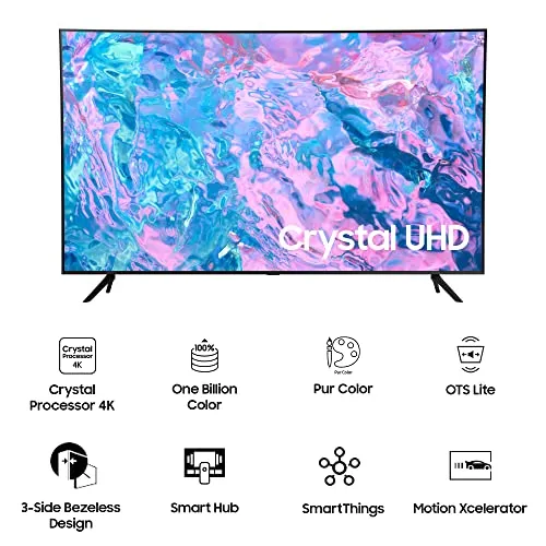 Samsung 138 cm (55 inches) 4K Ultra HD Smart LED TV UA55CU7700KLXL (Black)