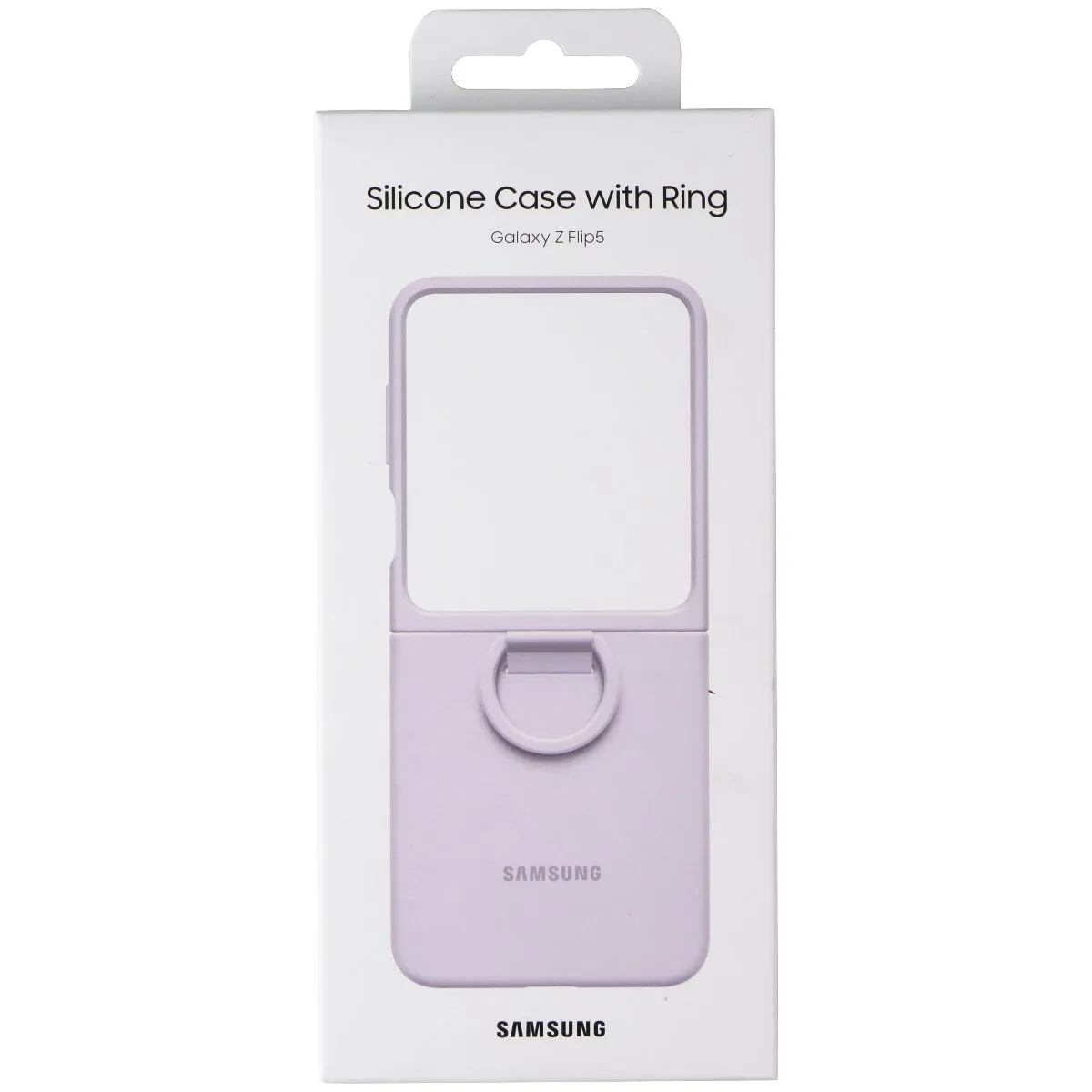 SAMSUNG Official Silicone Cover Case with Ring for Galaxy Z Flip5 - Lavender