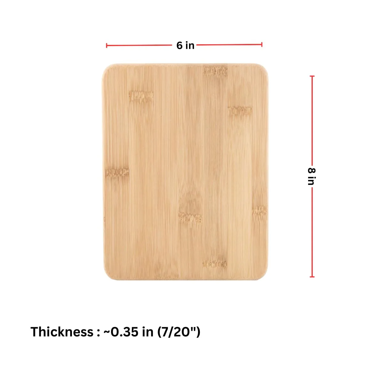 (Set of 24) 8"X6" Bulk Wholesale Plain Blank Bamboo Cutting Boards for Customized, Personalized Engraving, Promotional Products.