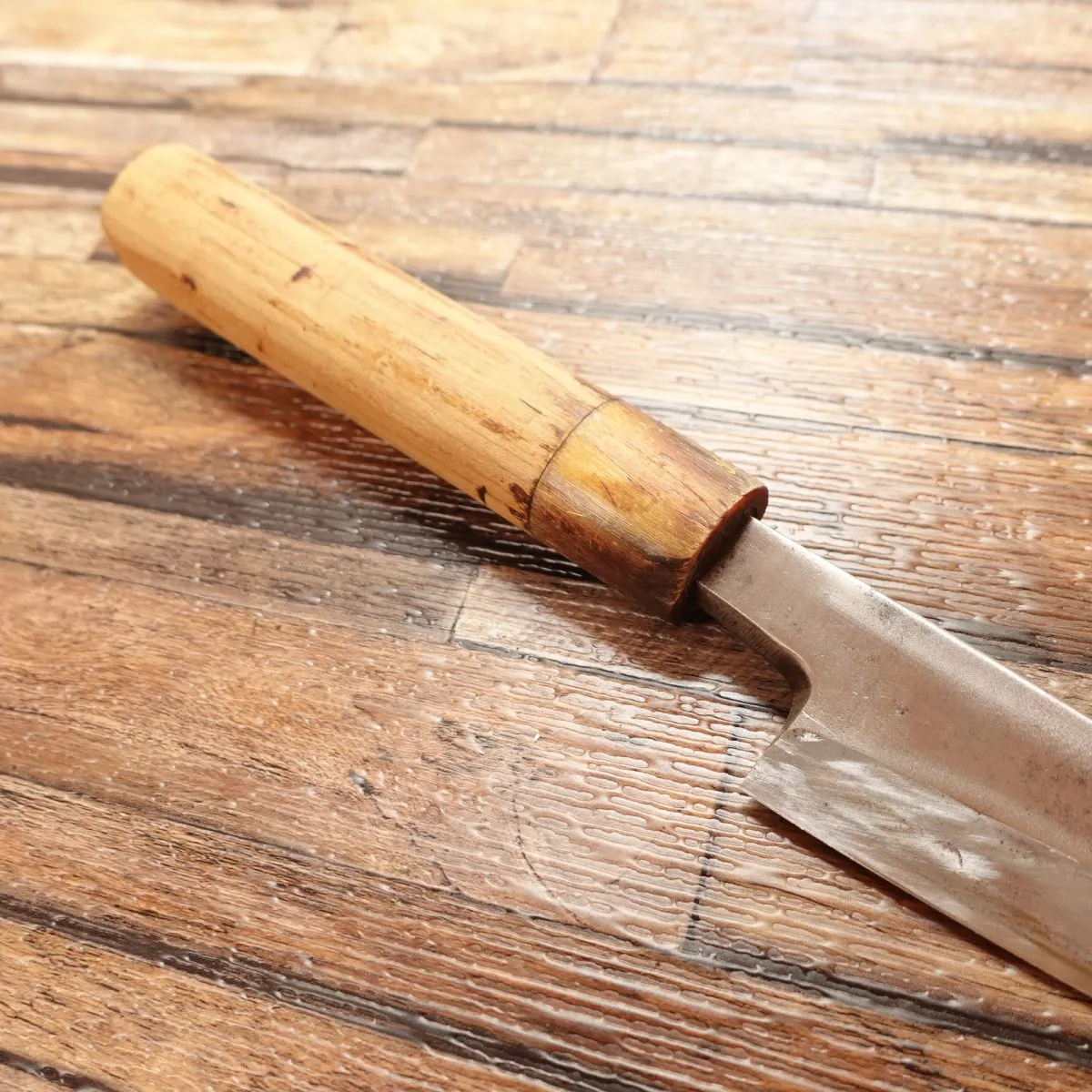 Shoujiki Deba Knife, Sharpened, Ai-Deba, Water Buffalo Horn Handle, Shojiki