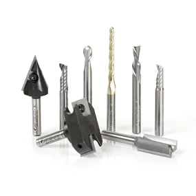 Signmaking Starter #II CNC Router Bit Collection | 8 Piece | 1⁄4" Shank | AMS-131 | 738685111314