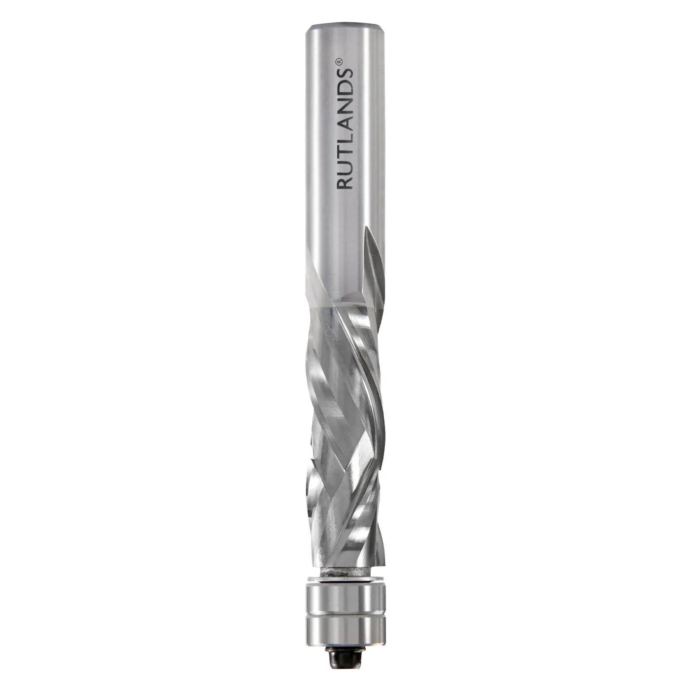 Solid Carbide Router Bit - Spiral Compression 2 Flute with 2 Bearings