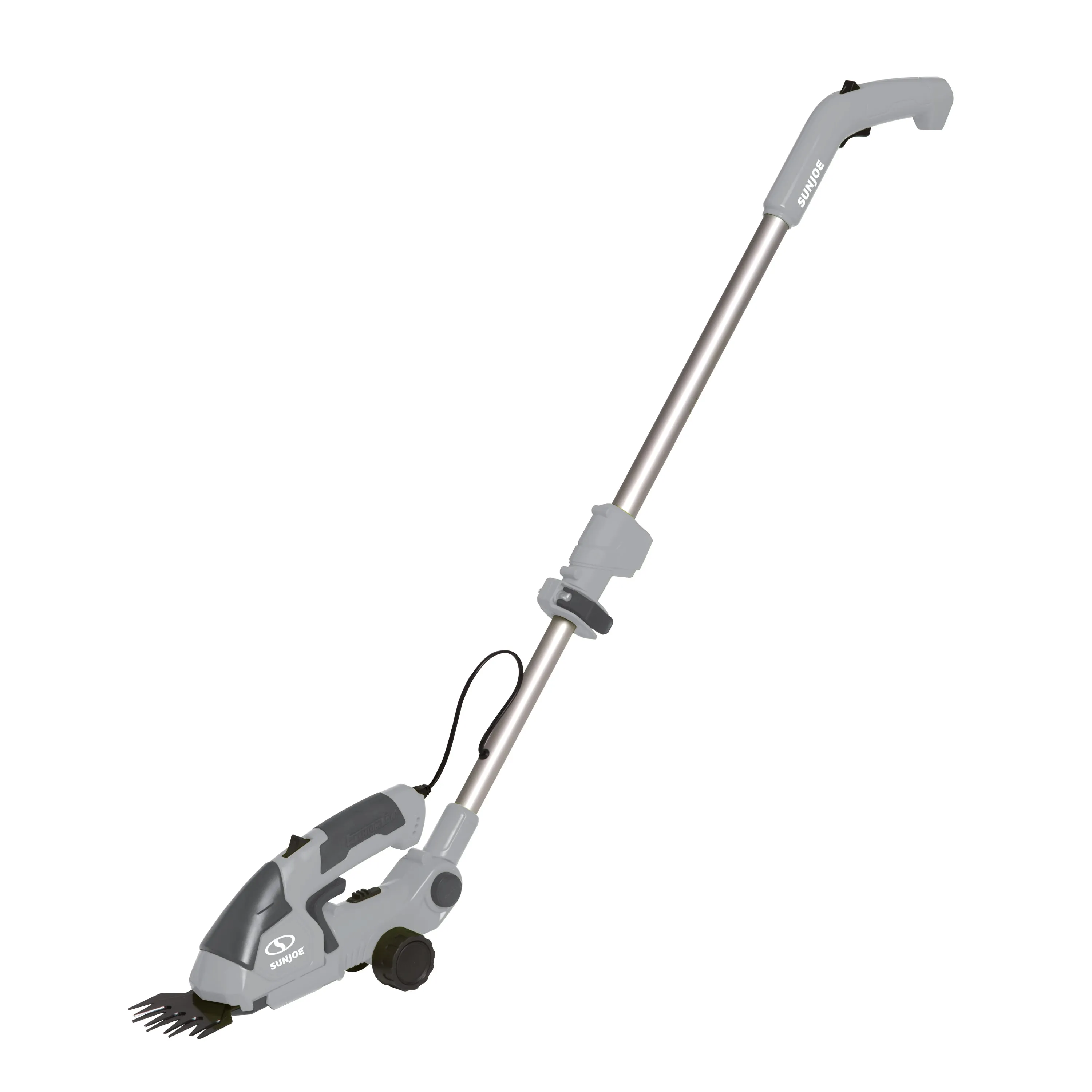 Sun Joe HJ605CC-GRY 2-in-1 Cordless Telescoping Grass Trimmer | 7.2 Volt (Grey)