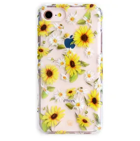 Sunflower Daisy Clear iPhone Case