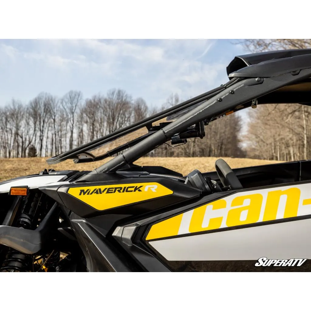 SuperATV Can-Am Maverick R MaxDrive Power Flip Windshield