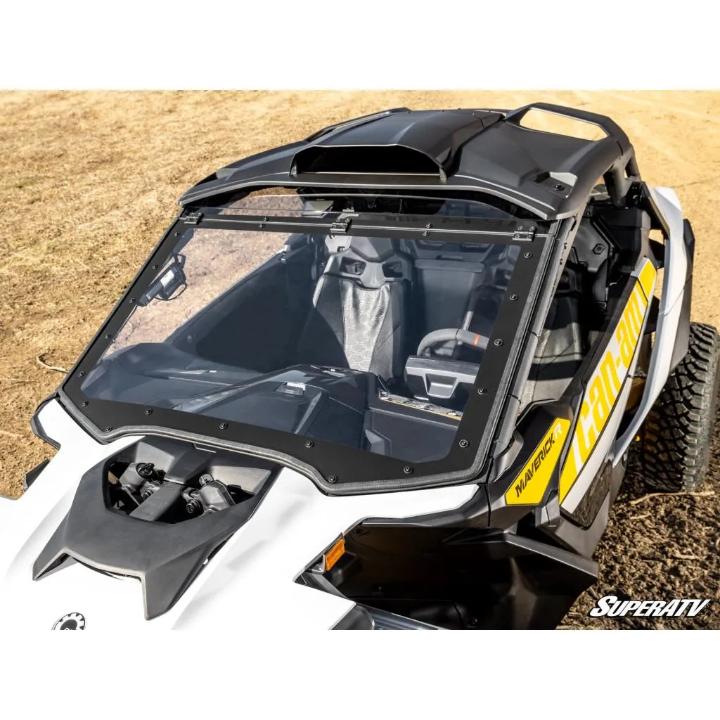 SuperATV Can-Am Maverick R MaxDrive Power Flip Windshield