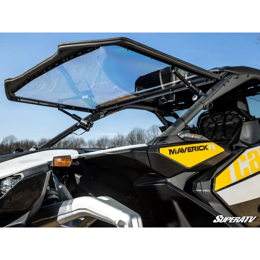 SuperATV Can-Am Maverick R MaxDrive Power Flip Windshield