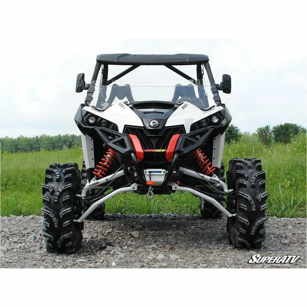 SuperATV Can Am Maverick Scratch Resistant Half Windshield