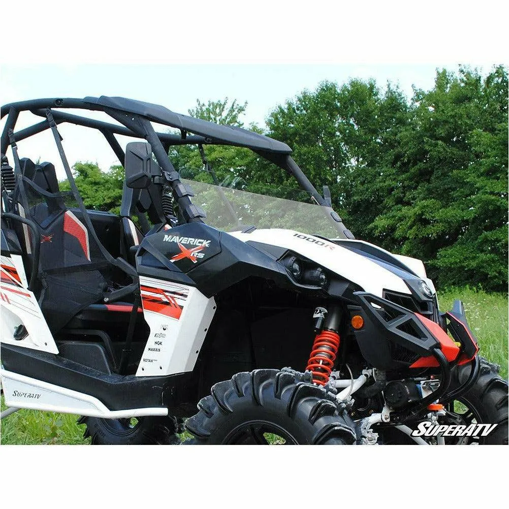 SuperATV Can Am Maverick Scratch Resistant Half Windshield