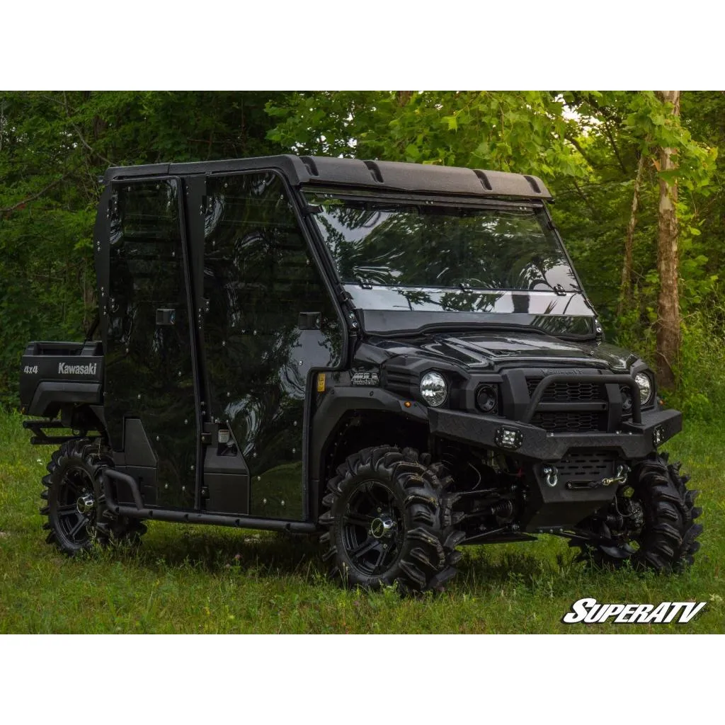 SuperATV Kawasaki Mule Pro Scratch Resistant Flip Down Windshield