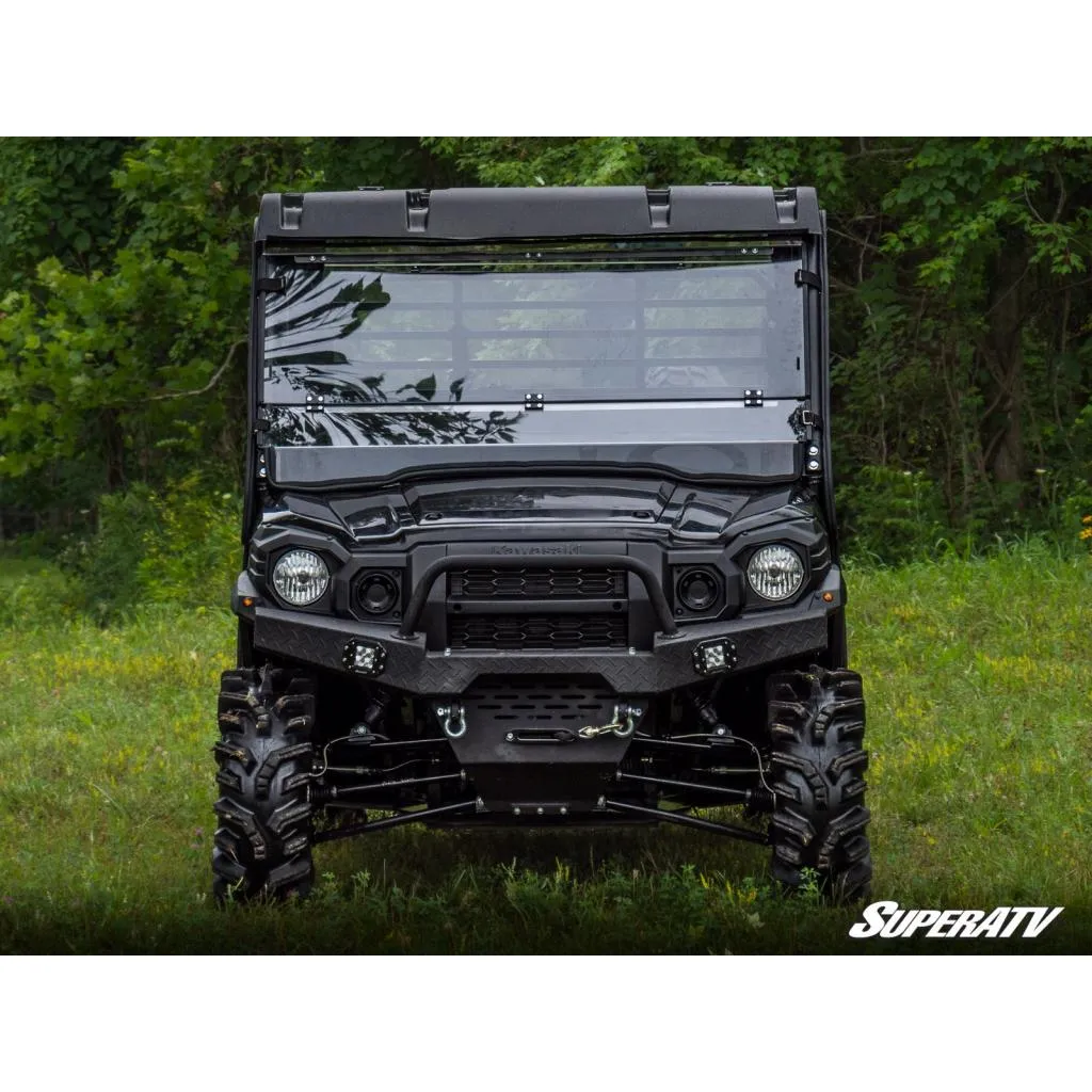 SuperATV Kawasaki Mule Pro Scratch Resistant Flip Down Windshield