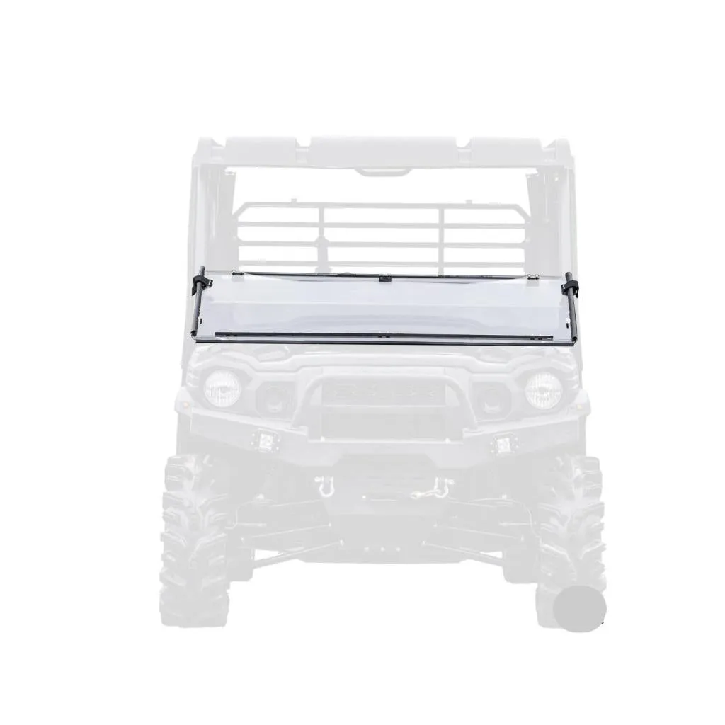 SuperATV Kawasaki Mule Pro Scratch Resistant Flip Down Windshield