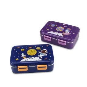 Thermal Insulated Leak-proof 3 Compartment Space Theme Lunch Box for Kids (550ml)