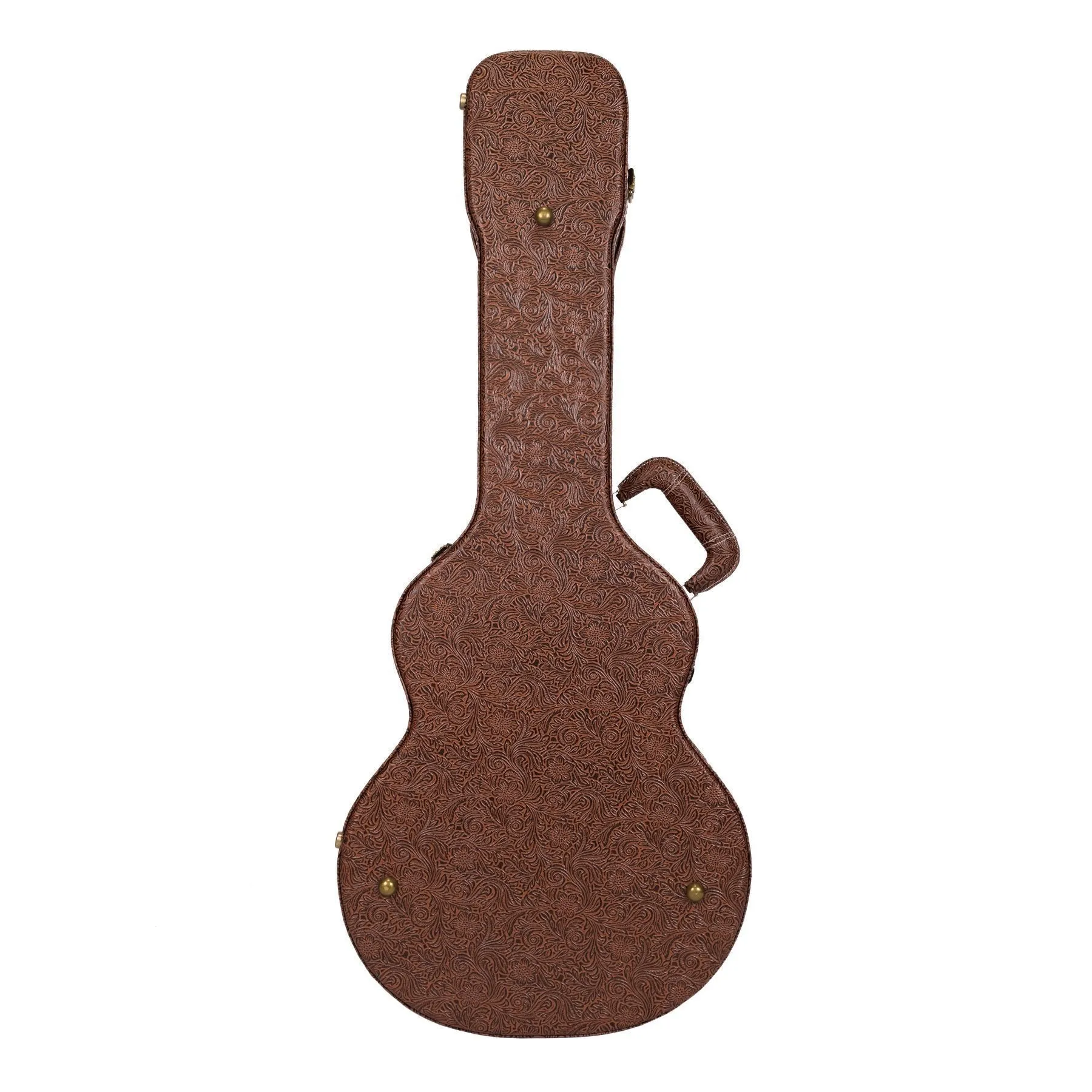 Timberidge Deluxe Shaped 12-String Traveller Acoustic Guitar Hard Case (Paisley Brown)