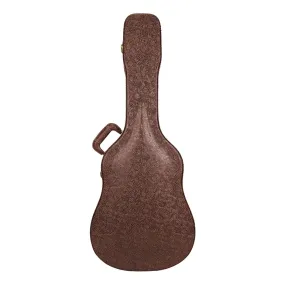 Timberidge Deluxe Shaped Dreadnought Acoustic Guitar Hard Case (Paisley Brown)