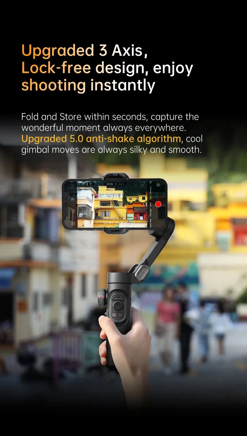 Tp-C 3-Axis Handheld Gimbal – Smooth, Professional Smartphone Stabilization