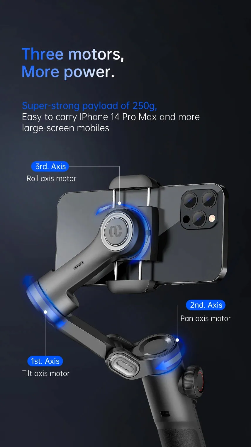 Tp-C 3-Axis Handheld Gimbal – Smooth, Professional Smartphone Stabilization