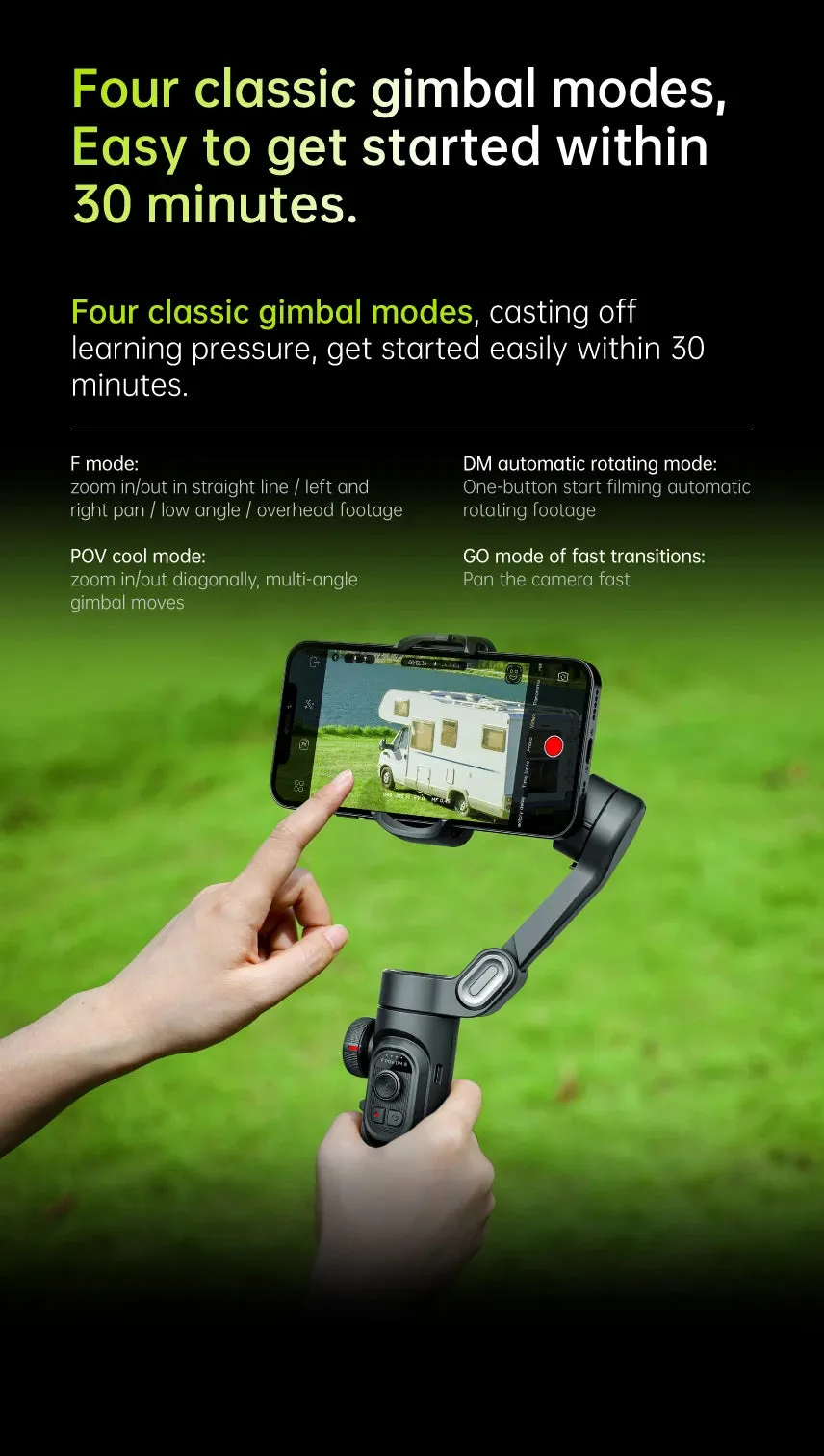 Tp-C 3-Axis Handheld Gimbal – Smooth, Professional Smartphone Stabilization