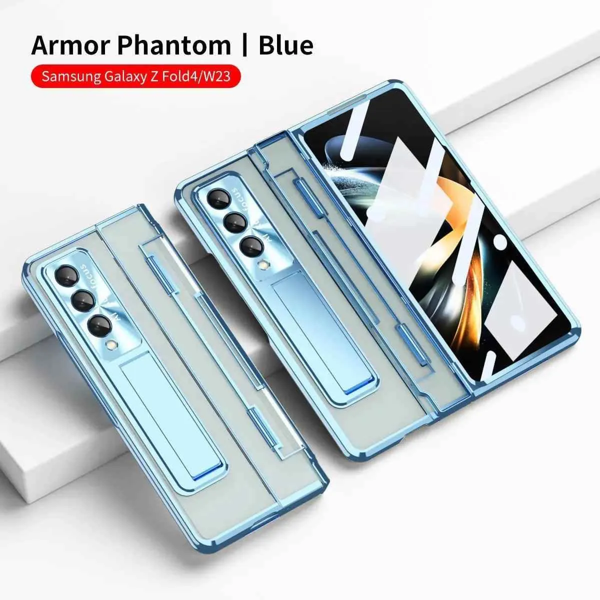 TSP77 Cute Phone Cases For Galaxy Z Fold5 and Z Fold3 4 - Fold Edition Cover with Tempered Glass