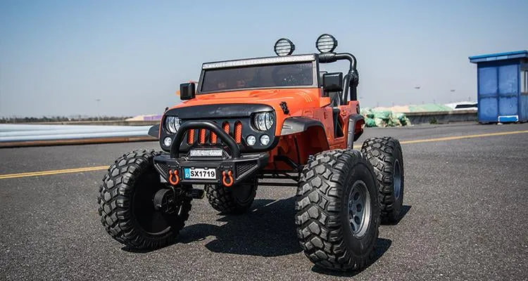 Upgraded 2025 Licensed 12V Off-Road Lifted JEEP Wrangler | Leather Seats | Rubber Tires | 2 Seater | 4x4 | Remote