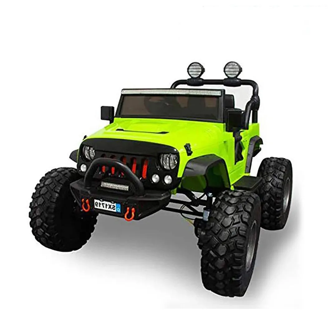 Upgraded 2025 Licensed 12V Off-Road Lifted JEEP Wrangler | Leather Seats | Rubber Tires | 2 Seater | 4x4 | Remote