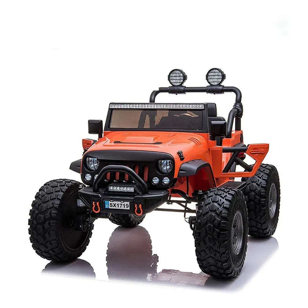 Upgraded 2025 Licensed 12V Off-Road Lifted JEEP Wrangler | Leather Seats | Rubber Tires | 2 Seater | 4x4 | Remote