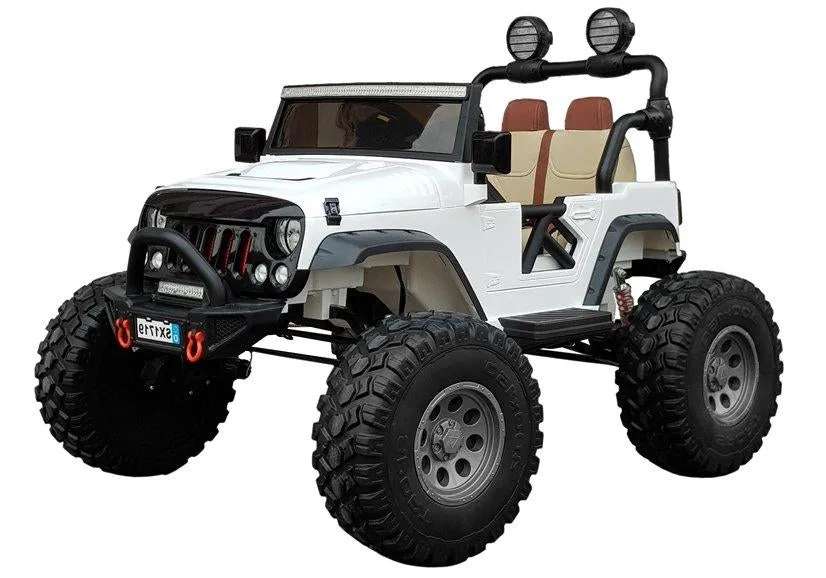 Upgraded 2025 Licensed 12V Off-Road Lifted JEEP Wrangler | Leather Seats | Rubber Tires | 2 Seater | 4x4 | Remote