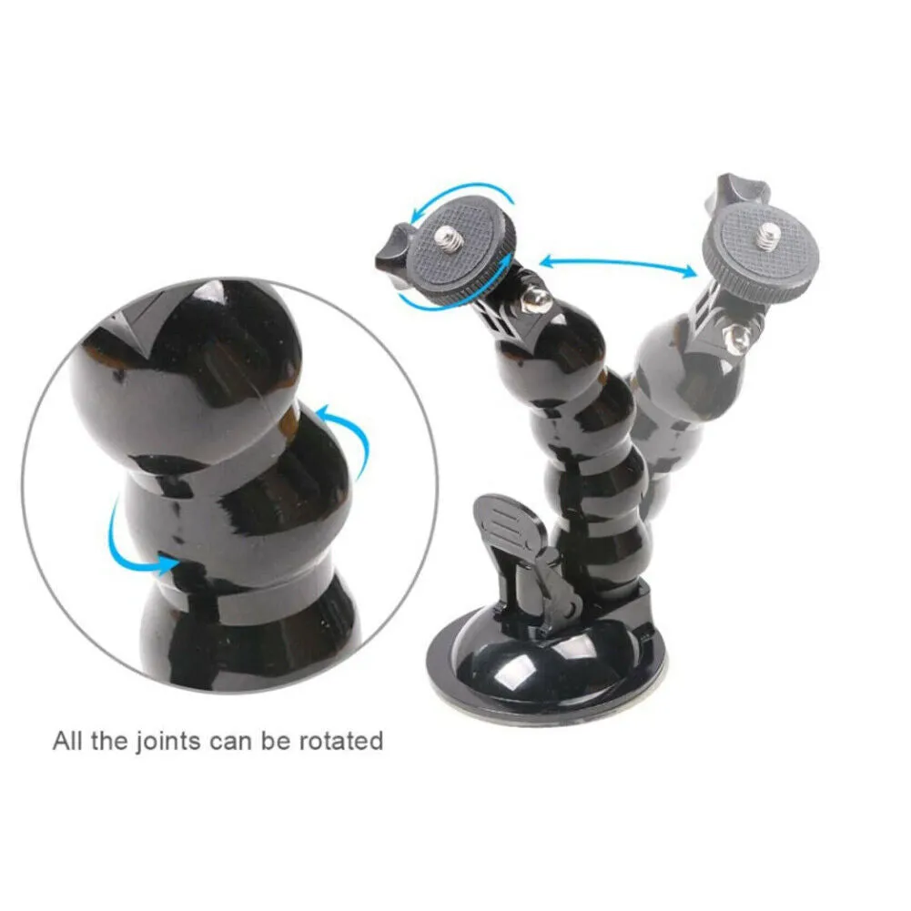 US 2-4 Pack Flexible Gooseneck Extension Suction Cup Car Mount Holder Gopro Hero