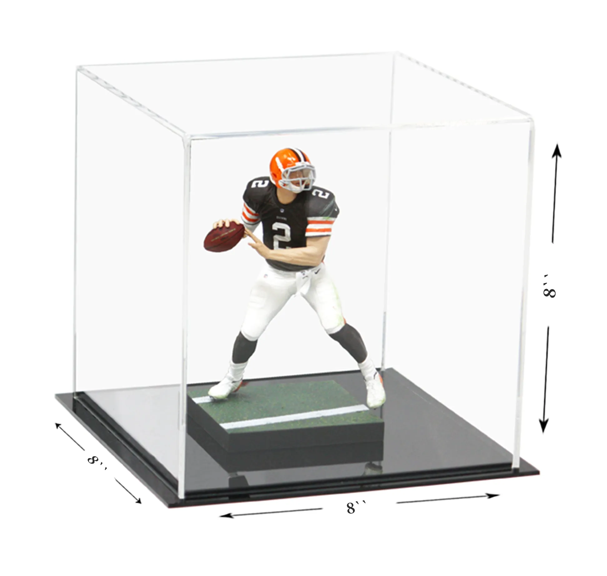 Versatile Acrylic Display Case, Cube, Dust Cover or Riser 8" x 8" x 8" (A059/V32)