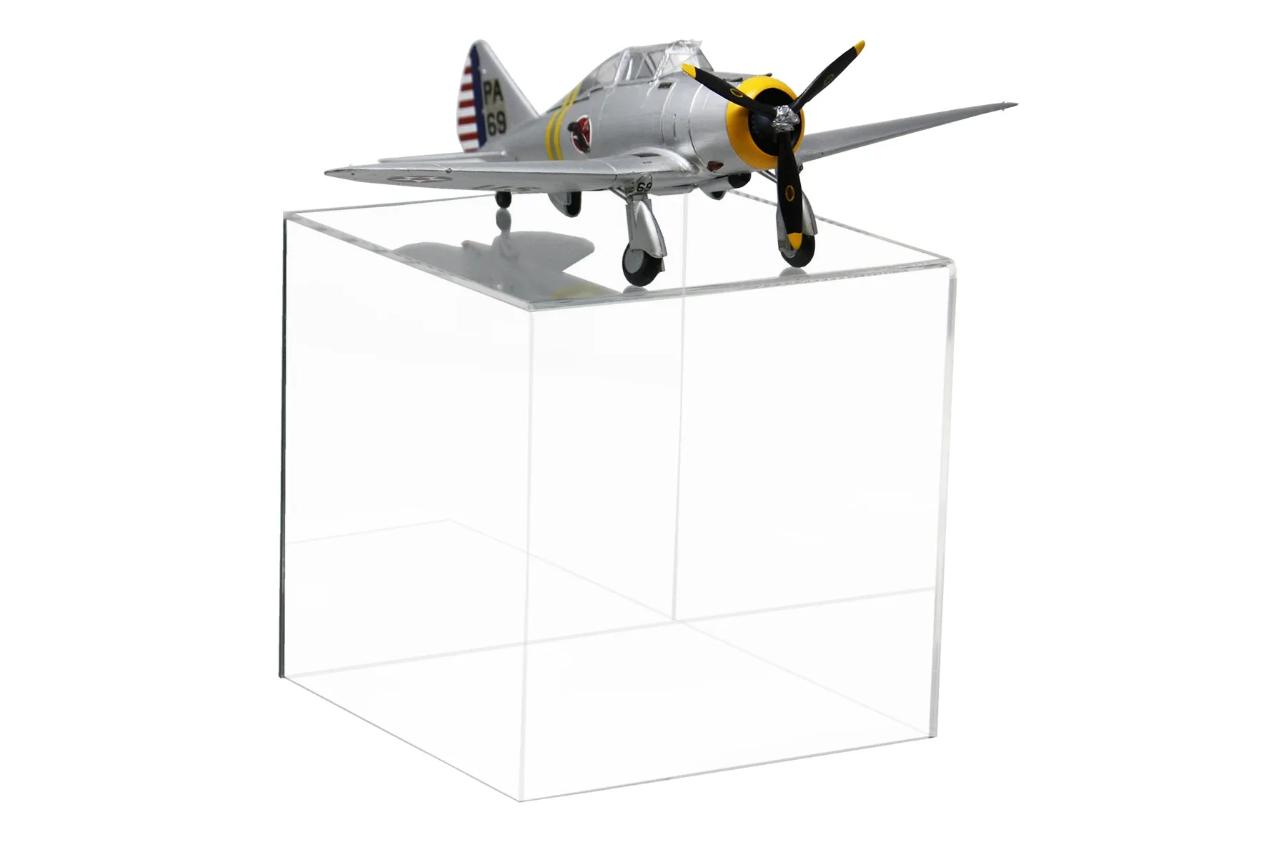 Versatile Acrylic Display Case, Cube, Dust Cover or Riser 8" x 8" x 8" (A059/V32)