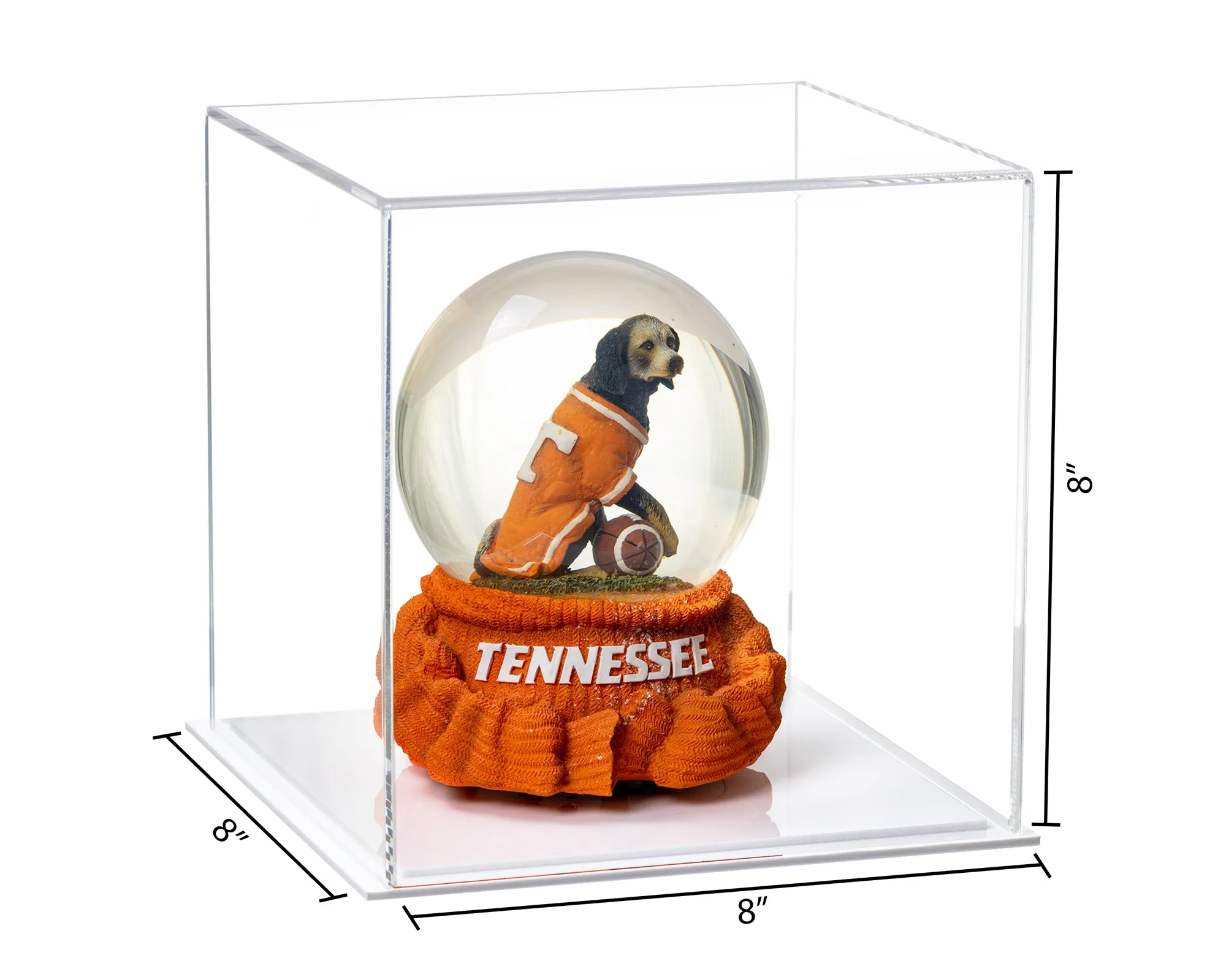 Versatile Acrylic Display Case, Cube, Dust Cover or Riser 8" x 8" x 8" (A059/V32)