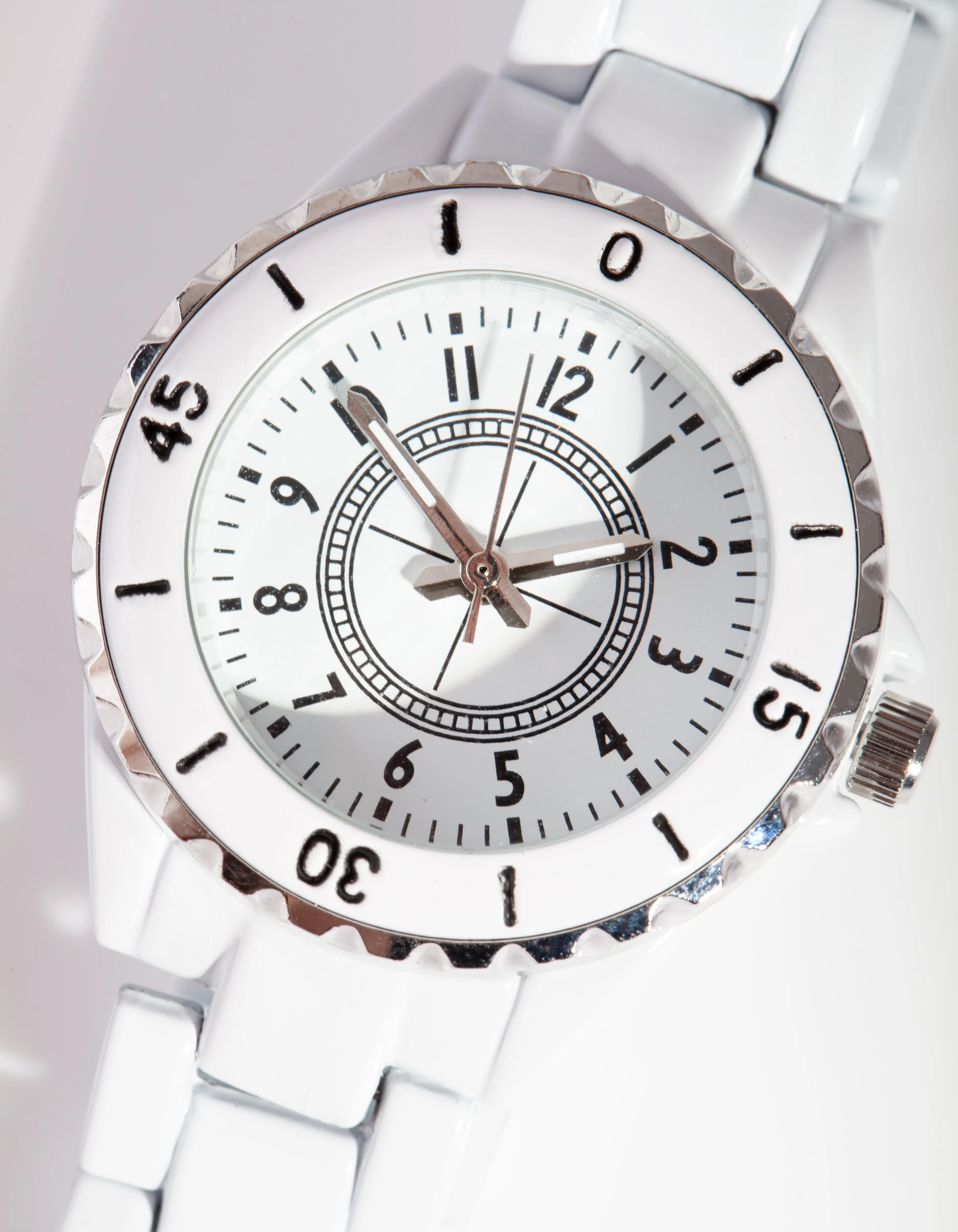 White Coated Metal Watch