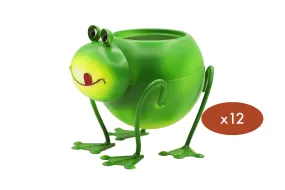 Wholesale Frog Metal Planter with Pot Liner 12 per Case