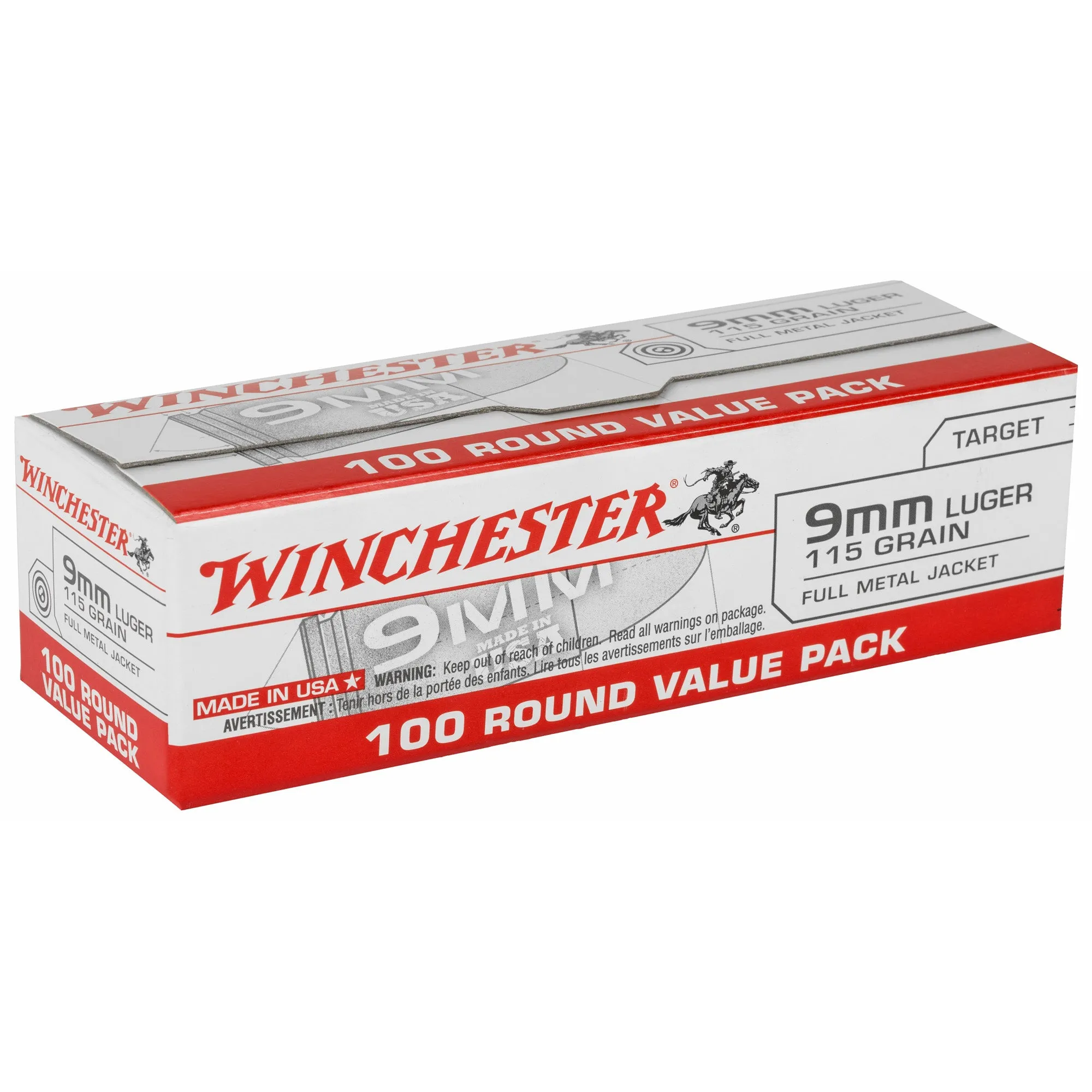 Win Usa 9mm 115gr Fmj 100-1000