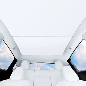 YONZEE Roof Sunshade for Tesla Model Y, Roof Skylight Glass Sun Shade Won't Sag Foldable Sun Protection Heat Insulation Cover Sun Blocking Roof Shade for Model Y Accessories 2019-2023